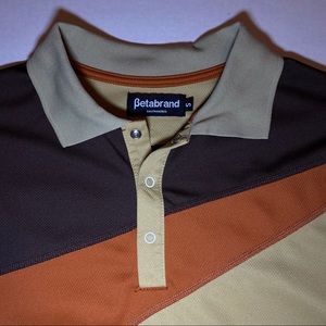 Betabrand Ping-Pong Polo Vintage Brown Small